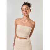 Tube Top Croche Areia