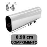 Tubo Cabideiro Oval Cromado 0 90