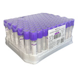 Tubo Coleta Vácuo Plástico 4ml Edta K3 Roxo 100 Unidades