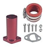 Tubo De Admissão Com Coletor Adaptador Para 196cc 212cc Gx200 Ct200 Pwk24 Vm24 Go Kart Mini Bike Vermelho