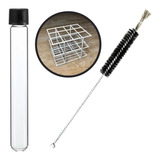 Tubo De Ensaio 15x100 C 24 Und 1 Suporte Estante Brinde