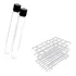 Tubo De Ensaio 15x100mm Vidro C  Tampa   Estante Suporte Pvc