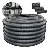 Tubo Dreno Corrugado 4 Pol 100mm Rolo 50m Metros Perfurado