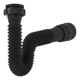 Tubo Extensivo Sifão Sanfonado Universal Linha 70cm Blukit Taivi Cor Preto