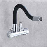 Tubo Extensor Longo Flexivel De Torneira 47cm 360 Cor Preto