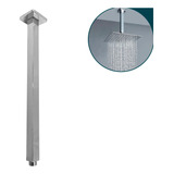 Tubo Inox 40cm Braço De Teto Ducha Chuveiro Banheiro Haste