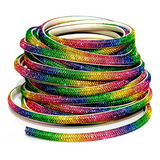 Tubo Meia Cana C Strass 6mm 10 Metros Cor Colorido