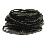 Tubo Meia Cana C Strass 8mm 10 Metros Cor Grafite