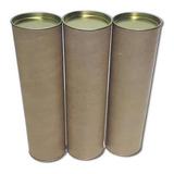 Tubo Papelão Tubete Canudo 100cm X 6 1cm Tampa Metal 06 Und