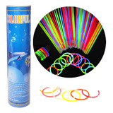 Tubo Pulseiras Neon Com 50 Pulseiras Imediato