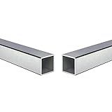 Tubo Quadrado De Aço Inoxidável 25 Mm X 25 Mm X 1 5 Mm X 300 Mm 2 5 Cm X 2 5 Cm X 3 127 0 Cm X 30 0 Cm De Comprimento Pacote Com 2 Tubos Quadrados 304 SS 1 5 Mm De Espessura Polido Acabado De