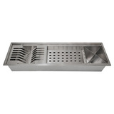 Tubrax Canal Organizador Uac0003 n Escorredor Aço Inox 60cm