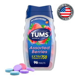 Tums Anti Ácido Berries 750 Ultra Forte   96 Tablets