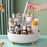 Tundala Organizador De Maquiagem E Perfume- Rotação De 360 Graus- Estilo Minimalista- Branco