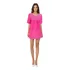 Túnica Bata Feminina Indiana Plus Size Rosa Bordada Hc-58977