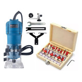 Tupia Laminadora 900w Jogo De Fresas 15 Peças 6mm 30000rpm