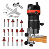 Tupia Laminadora Manual Com Jogo Fresas 15 Peça 6mm 30000rpm