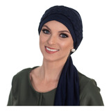 Turbante Azul Marinho   Tiara De Trança Azul  Quimio