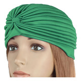 Turbante Feminino Indiano Cores De Atacado Cor Verde Desenho Do Tecido Liso
