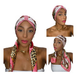 Turbante Lenço Longo Luxo Elegante Cabeça Tratamento Quimio