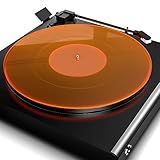 Turntable Mat Record Platter Slipmat  Acrylic Record Player Platter Vinyl Slip Mats For Turntables Antistatic Tighter   Defined Bass  C   Orange Slipmat 