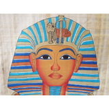 Tutankhamon - Papiro Para Tela Quadro Faraó Dourado M Egito