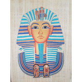 Tutankhamon - Papiro Para Tela Quadro Faraó Dourado M Egito