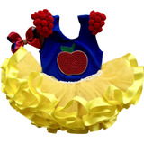 Tutu Fantasia Branca De Neve Conjunto Aniversário Princesa