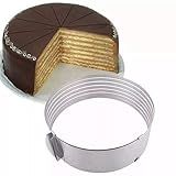 Tuut Linha Confeitos Aro Cortador Em Camadas Ajustável Para Bolo Inox 16 Cm X 8 Cm X 20 Cm 