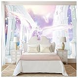 TUYIFA Papel De Parede 3D Pégasus Grego Colunas Europeias Fundo Murais De Parede Decorativos Sala De Estar Quarto Crianças Escritório 138 X100 350x256 Cm Pano De Seda