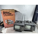 Tv Antiga Portátil Deluxe 5 Polegadas Radio Com Defeito