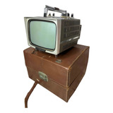 Tv Mitsubishi Antiga Anos 80 C Estojo Original Raridade