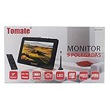 TV Portatil Digital 9 Conversor Integrado Monitor Com Controle Remoto USB LED PVR SD E Bateria Recarregavel Bivolt