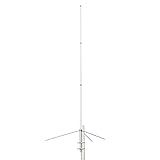 TWAYRDIO Antena Base De Fibra De Vidro UHF VHF De 2 Metros 70 Cm Antena Base Vertical De Banda Dupla Resistente De 144 430 MHz 220 0 Cm 5 5 8 5dBi Com Conector SO239 Para Transceptor De Rádio Móvel