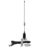 TWAYRDIO Antena Marítima VHF Antenas De Rádio Barco 156 163MHz 50W Com Cabo Coaxial De 5 Metros Conector SO239 Para PL259 Suporte De Montagem Em Forma De L E Parafuso Em U Para Rádio Midland