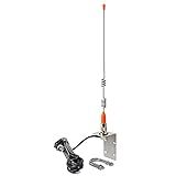 TWAYRDIO Antena VHF De 34 5 Cm Para Rádio Marítimo Rádio VHF Base PL259 Com Cabo Coaxial RG58 De 5 Metros Parafusos Em U E Suporte L Para Rádios Marítimos Uniden Cobra Standard Horizon Marine