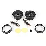 Tweeters De áudio Para Carro- 1 Par De Mini Alto-falante De Som Para Automóvel- Diafragma De Alta Fidelidade- Desempenho Estéreo- Componentes- Conexão Com Fio- Veículo- Porta De Caminhão- Sistema De Música Modificado- Preto
