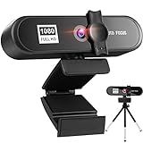 Twihill 4k Webcam Autofoco Webcam Plug-and-play Microfone Embutido, Usb Autofoco, Com 110 ° Grande Angular 1080p Computador Câmera Rede De Alta Definição Com Tripé, (preto 1080p)