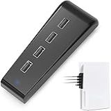 TwiHill PS5 4 Portas USB Hub Design Minimalista Portas De Carregamento Rápido Para Controlador Expansor De Divisor Para Playstation 5 Disc E Edição Digital Preto Não Suporta PS5 Slim