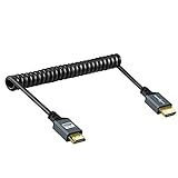 Twozoh Cabo Enrolado HDMI Para HDMI Cabo Espiral HDMI 4K Suporte Espiral HDMI 3D 4K UHD 1080p HDMI 2 0a 2 0b 2 0 1 4a Estende Até 1 5 M