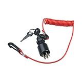 TXRXIZ Chave De Interruptor De Ignição De Barco 5005801 Com Cordão De Segurança Compatível Com Motor De Popa Evinrude Johnson OMC 40-200HP 175974
