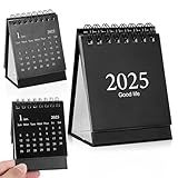 Tyqour Calendário De Mesa 2025 Em Pé, Mini Calendário De Mesa, Pequeno Calendário De Mesa De Janeiro De 2025 A Julho De 2026 Com Bobina Preta, Calendários De Mesa E Suprimentos Para Escritório Em