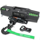 TYT Kit De Guincho UTV De 2948 4 Kg  Guincho De Reboque Elétrico De 12 Volts CC Com Controle Remoto Sem Fio E Interruptor Com Fio  Guincho De Corda Sintética De 1 10 2 Cm X 50FT Com Tampa De Borracha