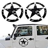 U Box Adesivo De Carroceria Estilo Exército Logotipo Estrela Preta Portas Para Choque Decalque Kit Adesivo Para Todos Os Veículos Jeep Wrangler Ford Toyota Ram Caminhonetes