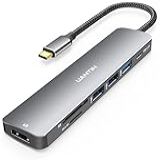 UANTIN Adaptador Multiportas USB C Hub 7 Em 1 Com Conector HDMI 4K Leitor De Cartão SD TF De 100W 3 USB A Estação De Ancoragem USBC Para MacBook Mac Pro Air Dell HP ASUS Acer E Outros Laptops