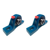 Ucp 210 Nobre Kit C 2 Mancais Rolamento P Eixo 50mm