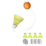 UGPLM Badminton Solo Trainer Dispositivo De Treinamento De Badminton Com Peteca Ajustável Dispositivo De Treinamento De Auto Prática Para Jogos Esportivos 5 Bolas