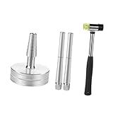 UGPLM Expander Mandrel 7 Tamanhos Mandrel Jewelry Craft Com Martelo De Borracha Mallet Ajuste Anel Sizer Anel Lowerger Argento