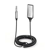 UGREEN Adaptador Aux Para Bluetooth 5 3 Receptor Bluetooth De 3 5 Mm Para Carro Kit De Entrada USB 2 0 A 3 5 Mm Com Microfone Embutido Entrada Auxiliar Para Chamadas Viva Voz Compatível Com A