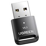 UGREEN Adaptador Bluetooth Para PC Dongle Bluetooth 5 3 Plug Play Para Windows 11 10 8 1 Transmissor E Receptor Bluetooth Para Teclado Mouse Fone De Ouvido Alto Falantes Impressora